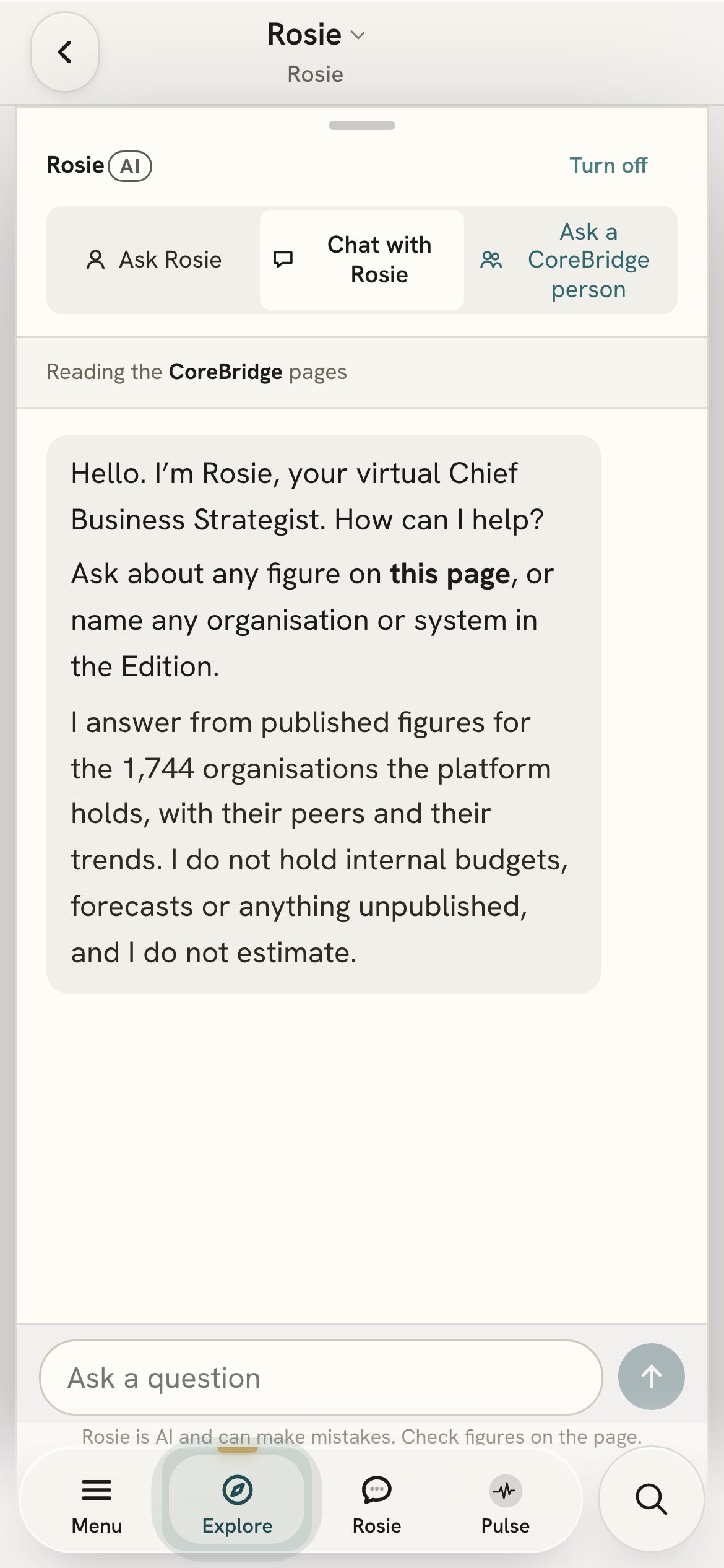 Rosie's chat